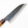 元兼 三徳包丁 165mm 両刃 青紙1号 割込み 黒打ち仕上げ 八角ケヤキ柄 土佐打ち刃物 極上品 刃