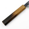 重勝 ペティナイフ 両刃 210mm 青紙2号 31層 ダマスカス模様 黒打ち仕上げ 焼き漆八角柄 柄