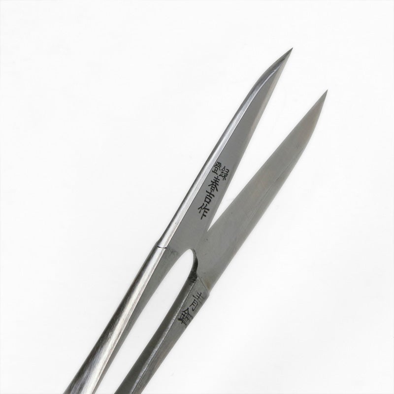 春吉作 握り鋏 120mm 長刃 関西型 青紙鋼 手造り品 側面