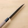 清兼 柳刃包丁 150mm 両刃 青紙スーパー 割込み 黒打ち仕上げ クルミ柄 規格外品 峰
