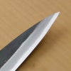 柳刃包丁 150mm 両刃 青紙スーパー 割込み 黒打ち仕上げ クルミ柄 規格外品 拡大