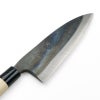 東周作 出刃包丁 両刃 165mm 白紙1号 割込み 黒打ち仕上げ 高級品 規格外品 刃