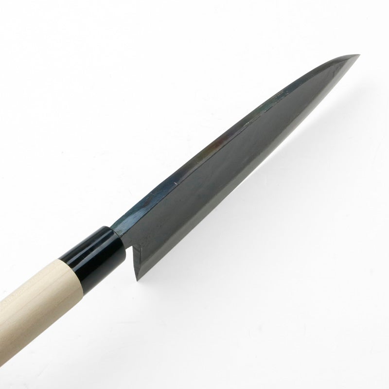 出刃包丁 両刃 180mm 白紙1号 割込み 黒打ち仕上げ 高級品 規格外品 峰