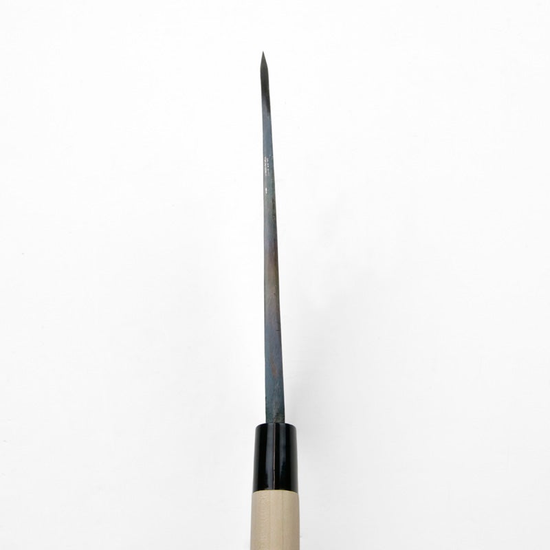 出刃包丁 両刃 180mm 白紙1号 割込み 黒打ち仕上げ 高級品 規格外品 峰