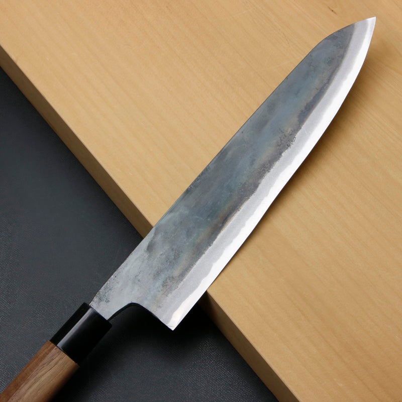 牛刀 240mm 両刃 青紙スーパー 割込み 黒打ち仕上げ クルミ柄 規格外品 刃